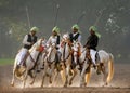 Tent pegging is famous traditional game of rural Punjab Pakistan Royalty Free Stock Photo