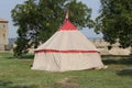 Tent of reconstruction of camping of knights photo