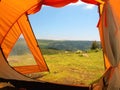 Tent in Simien National Park Royalty Free Stock Photo