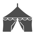 Tent solid icon, festival concept, Circus tent sign on white background, festival pavilion icon in glyph style for Royalty Free Stock Photo