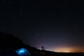 Tent under Stars Royalty Free Stock Photo