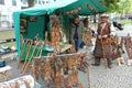 Tent of wood carving handicraft master on Hviezdoslav Square