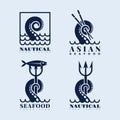 Tentacle logos set