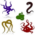 Tentacle monsters Royalty Free Stock Photo