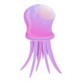 Tentacles jellyfish icon, cartoon style