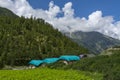 Tented Accomodations at Chitkul Valley,Himachal Pradesh,India Royalty Free Stock Photo