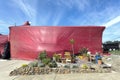 Red Poisonous Fumigation Tent Royalty Free Stock Photo