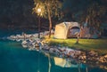 Tenting on the Lake Royalty Free Stock Photo