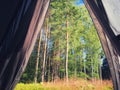 Tenting in Poland Royalty Free Stock Photo