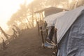 Tents On Acatenango Volcano Guatemala