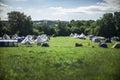 Tents in campsite