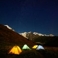 Tents in the in Caucasus valley