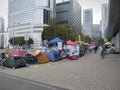 Tents in front of Central Government Offices - Umbrella Revolution, Admiralty, Hong Kong