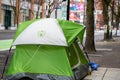 Tents Housing Homeless People in the Streets of Portland