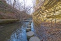 Tenuous Path Through a Shaded Canyon Royalty Free Stock Photo