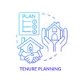 Tenure planning blue gradient concept icon Royalty Free Stock Photo