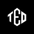 TEO letter logo design with polygon shape. TEO polygon and cube shape logo design. TEO hexagon vector logo template white and Royalty Free Stock Photo