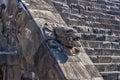 Quetzalcoatl Pyramid at Teotihuacan Ruins. Feathered Serpent Royalty Free Stock Photo