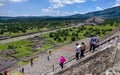 Aerial view of Avenue of the Dead and Moon Pyramid. Teotihuacan, Mexico. Royalty Free Stock Photo