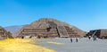 Teotihuacan Moon Pyramid People, Mexico Royalty Free Stock Photo