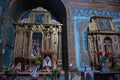Altarpieces at the interior of Preciosa Sangre de Cristo church. Teotitlan del Valle, Oaxaca, Mexico