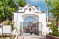 Entrance of Preciosa Sangre de Cristo church. Teotitlan del Valle, Oaxaca, Mexico