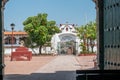 Entrance of Preciosa Sangre de Cristo church. Teotitlan del Valle, Oaxaca, Mexico