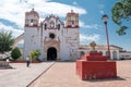 Facade of Preciosa Sangre de Cristo church. Teotitlan del Valle, Oaxaca, Mexico