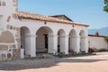 Facade of the sacristy of Preciosa Sangre de Cristo church. Teotitlan del Valle, Oaxaca, Mexico