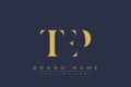TEP abstract letter logo design Royalty Free Stock Photo
