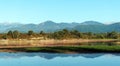 Tepe rosse lake in oriental plain of Corsica