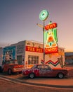 Tepee Curios vintage neon sign on Route 66 in Tucumcari, New Mexico