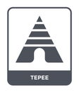 tepee icon in trendy design style. tepee icon isolated on white background. tepee vector icon simple and modern flat symbol for