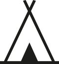 Tepee symbol camping