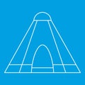 Tepee tent icon, outline style