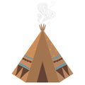 Tepee, traditional house of native americans. Royalty Free Stock Photo