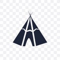 Tepee transparent icon. Tepee symbol design from Desert collection.