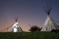 Tepees (Tipis) at Night Royalty Free Stock Photo