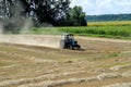 Teplyk, Ukraine - July 29 2023: tractor working in the field