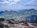 Tepoztlan city view from the nearby mountains