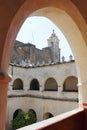 Arches in Tepoztlan convent near cuernavaca, morelos  X Royalty Free Stock Photo