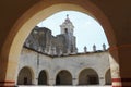 Arches in Tepoztlan convent near cuernavaca, morelos XVII Royalty Free Stock Photo