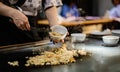 teppan show in Japan restorant Royalty Free Stock Photo