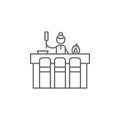 Teppanyaki, chef, restaurant icon. Element of restaurant icon. Thin line icon for website design and development, app development