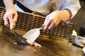 Teppanyaki japanese plate chef