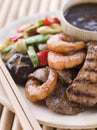 Teppanyaki- Meat and Fish Barbeque Grill Royalty Free Stock Photo