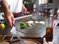 Teppanyaki Style Cooking Royalty Free Stock Photo