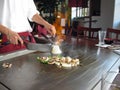 Teppanyaki Style Cooking Royalty Free Stock Photo