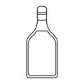 Tequila bottle alcoholic beverage outline