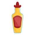 Tequila bottle icon cartoon vector. Glass shot Royalty Free Stock Photo